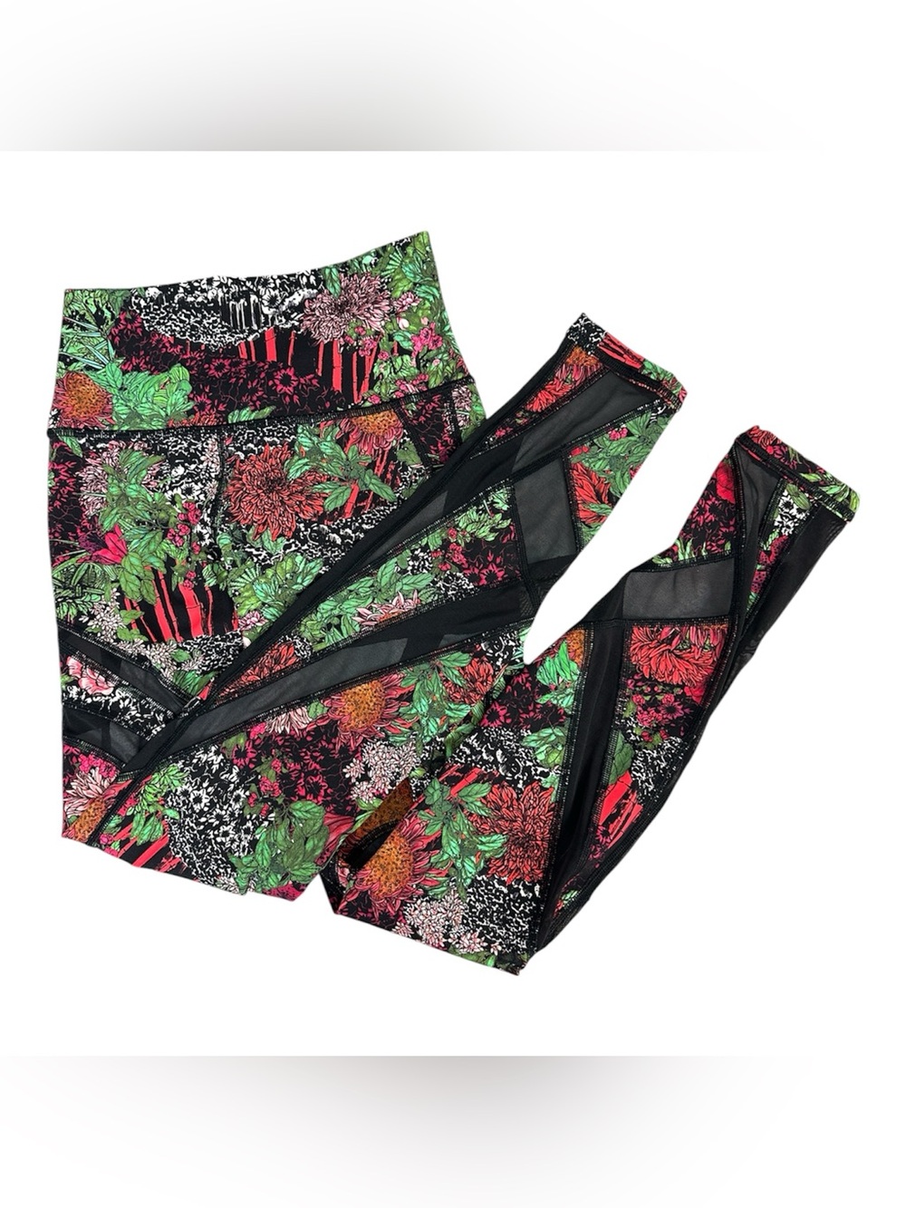 Lululemon Wunder Under Hi-Rise Tight Mesh 28" leggings Zen Garden size 4